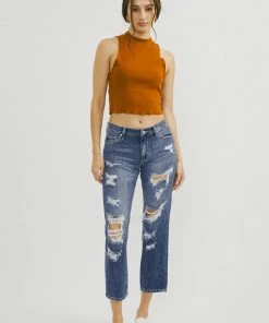 KANCAN Effy Mid Rise Boyfriend Jeans