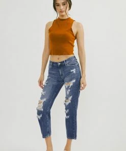 KANCAN Effy Mid Rise Boyfriend Jeans