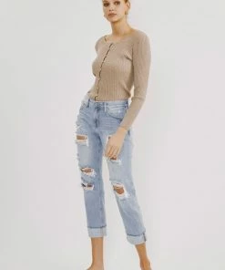KANCAN Delta Mid Rise Boyfriend Jeans