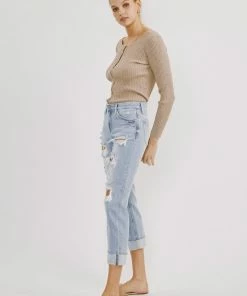 KANCAN Delta Mid Rise Boyfriend Jeans