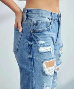KANCAN Delta Mid Rise Boyfriend Jeans