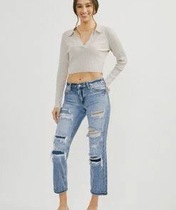 KANCAN Nicola High Rise Boyfriend Jeans