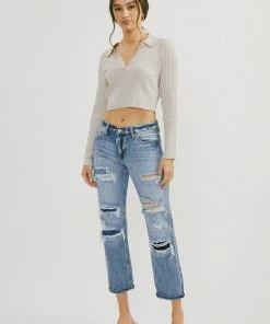 KANCAN Nicola High Rise Boyfriend Jeans