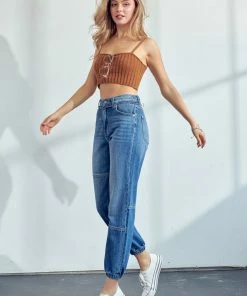 KANCAN Henley Ultra High Rise Joggers Slouch Fit & Joggers