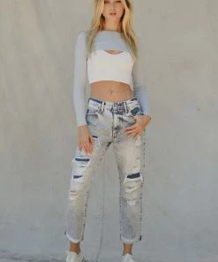 KANCAN Mikel High Rise Straight Leg Jeans