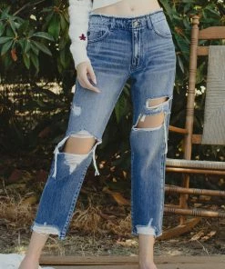 KANCAN Ariela High Rise Straight Leg Jeans