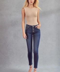 KANCAN Keanna Mid Rise Super Skinny Jeans