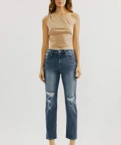 KANCAN Norrine High Rise Slim Straight Jeans Straight Leg