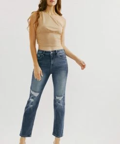 KANCAN Norrine High Rise Slim Straight Jeans Straight Leg