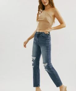 KANCAN Norrine High Rise Slim Straight Jeans Straight Leg