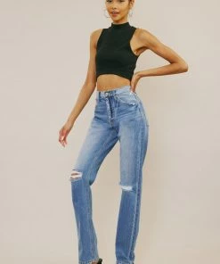 KANCAN Ashe Ultra High Rise Straight Leg Jeans New Arrivals