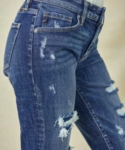 KANCAN Nina Mid Rise Slim Boyfriend Jeans