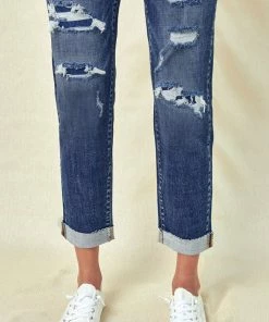 KANCAN Nina Mid Rise Slim Boyfriend Jeans
