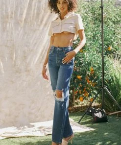 KANCAN Yolanda Ultra High Rise 90's Straight Leg Jeans