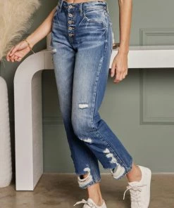 KANCAN Keke High Rise Straight Leg Jeans