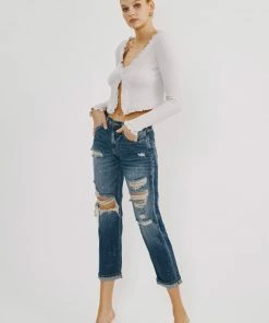 KANCAN Charlize Mid Rise Boyfriend Jeans