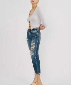 KANCAN Charlize Mid Rise Boyfriend Jeans