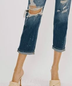 KANCAN Charlize Mid Rise Boyfriend Jeans