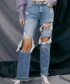 KANCAN Millie High Rise Straight Leg Jeans