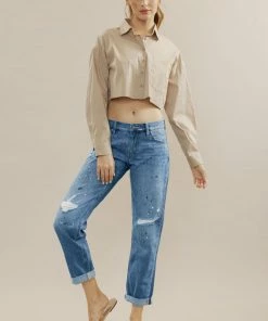 KANCAN Zyra Mid Rise Boyfriend Jeans