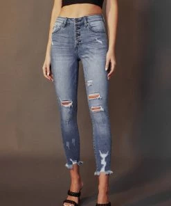 KANCAN Heather High Rise Ankle Skinny Jeans