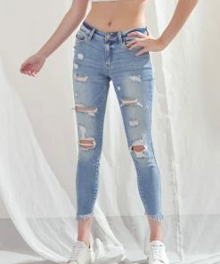 KANCAN Janine Mid Rise Cropped Skinny Jeans 9 KANCAN Janine Mid Rise Cropped Skinny Jeans