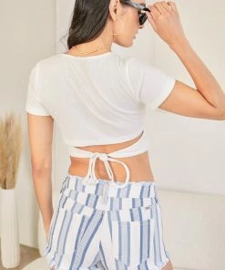 KANCAN Shorts & Skirts Caspian High Rise Striped Shorts