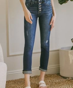 KANCAN Reese High Rise Slim Straight Leg Jeans