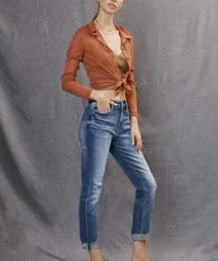 KANCAN Kaly High Rise Slim Straight Jeans Straight Leg