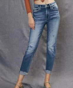 KANCAN Kaly High Rise Slim Straight Jeans Straight Leg