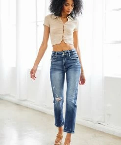 KANCAN Alanis High Rise Straight Leg Jeans