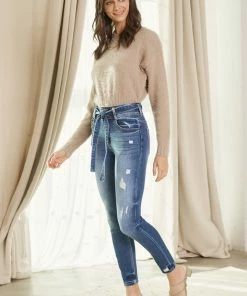 KANCAN Sofina Ultra High Rise Belted Super Skinny Jeans 14 KANCAN Sofina Ultra High Rise Belted Super Skinny Jeans
