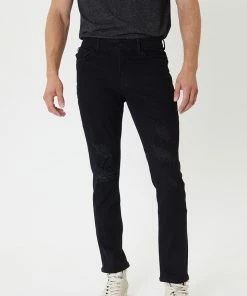 KANCAN Henry Black Distressed Regular Skinny