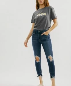 KANCAN Ahri High Rise Ankle Skinny Jeans
