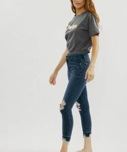 KANCAN Ahri High Rise Ankle Skinny Jeans