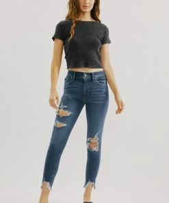 KANCAN Luna High Rise Ankle Skinny Jeans