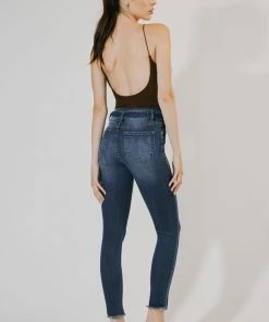 KANCAN Sunny Ultra High Rise Belted Ankle Skinny Jeans